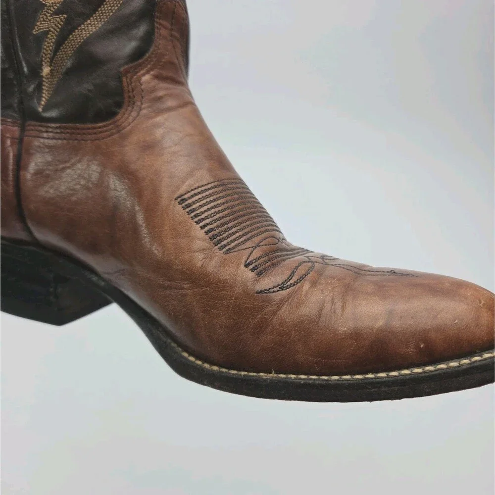 Abilene Boots Men Sz 9D Brown Leather Western Cowboy 2